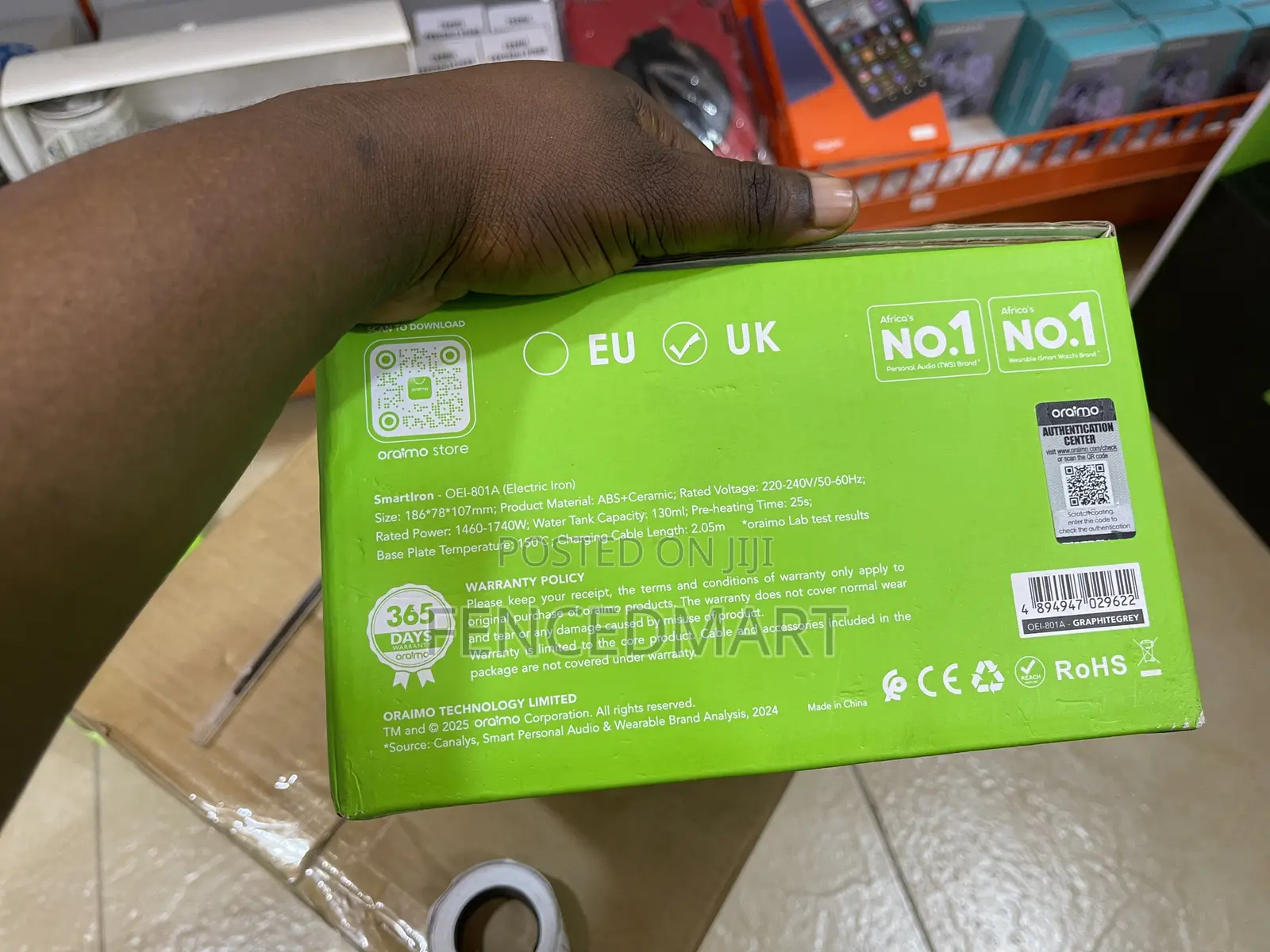 Oraimo SmartIron OEI-801A Steam Iron – Portable Foldable