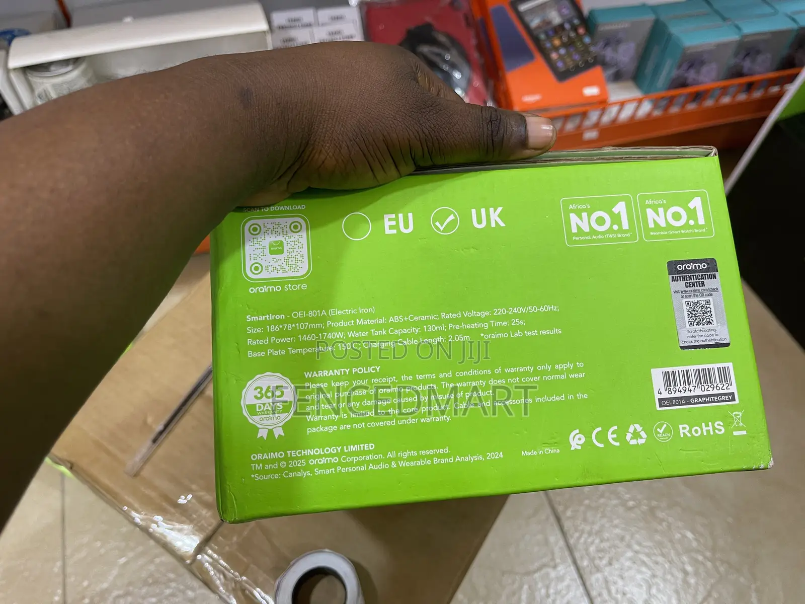 Oraimo SmartIron OEI-801A Steam Iron – Portable Foldable