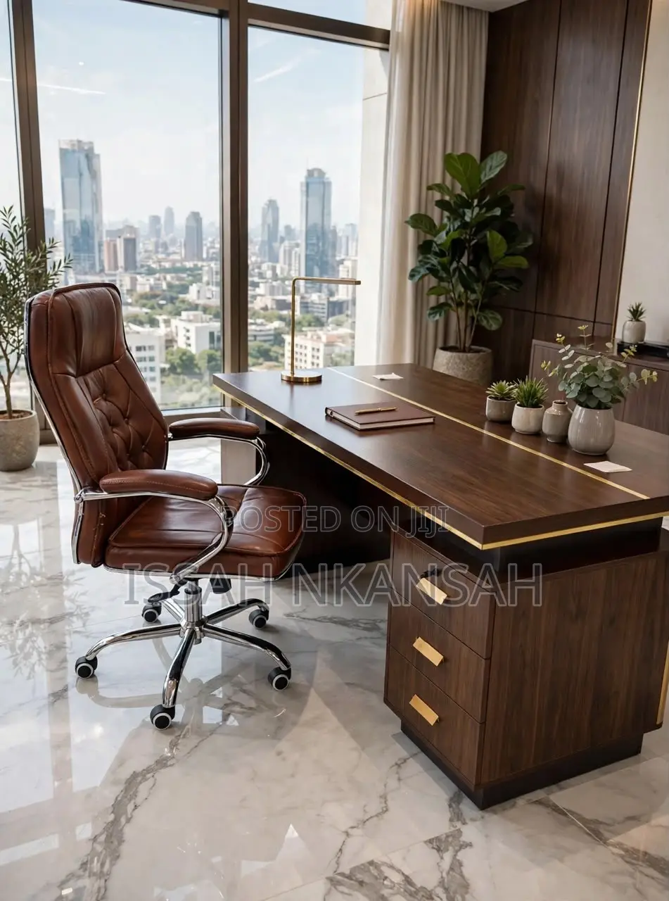 Boss Executive Brown Office Desk and Chair