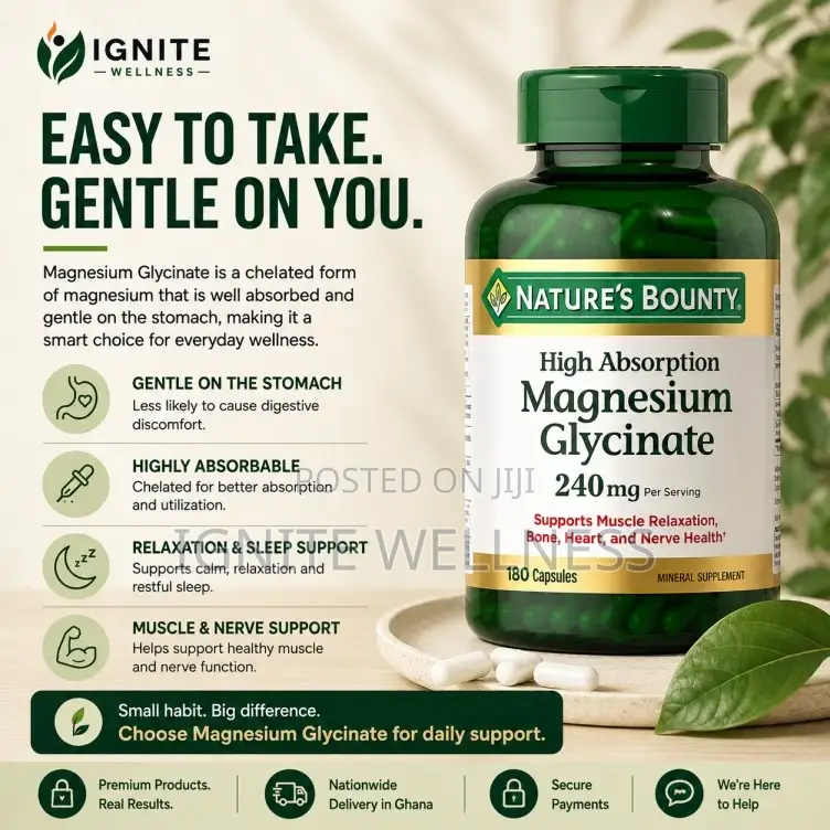 Nature's Bounty Magnesium Glycinate 240mg - 180 Capsules