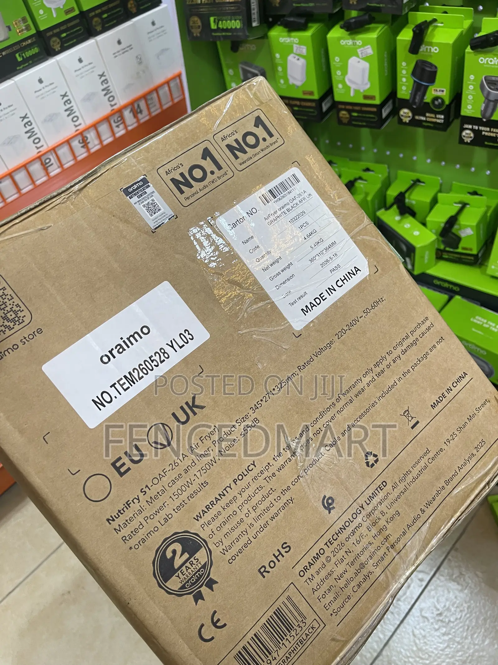 Oraimo NutriFry S1 Air Fryer – 6L