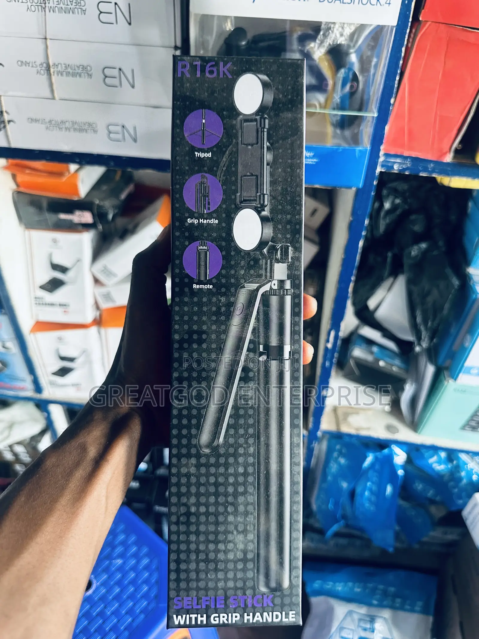 R16D Selfie Stick Tripod With Grip Handle