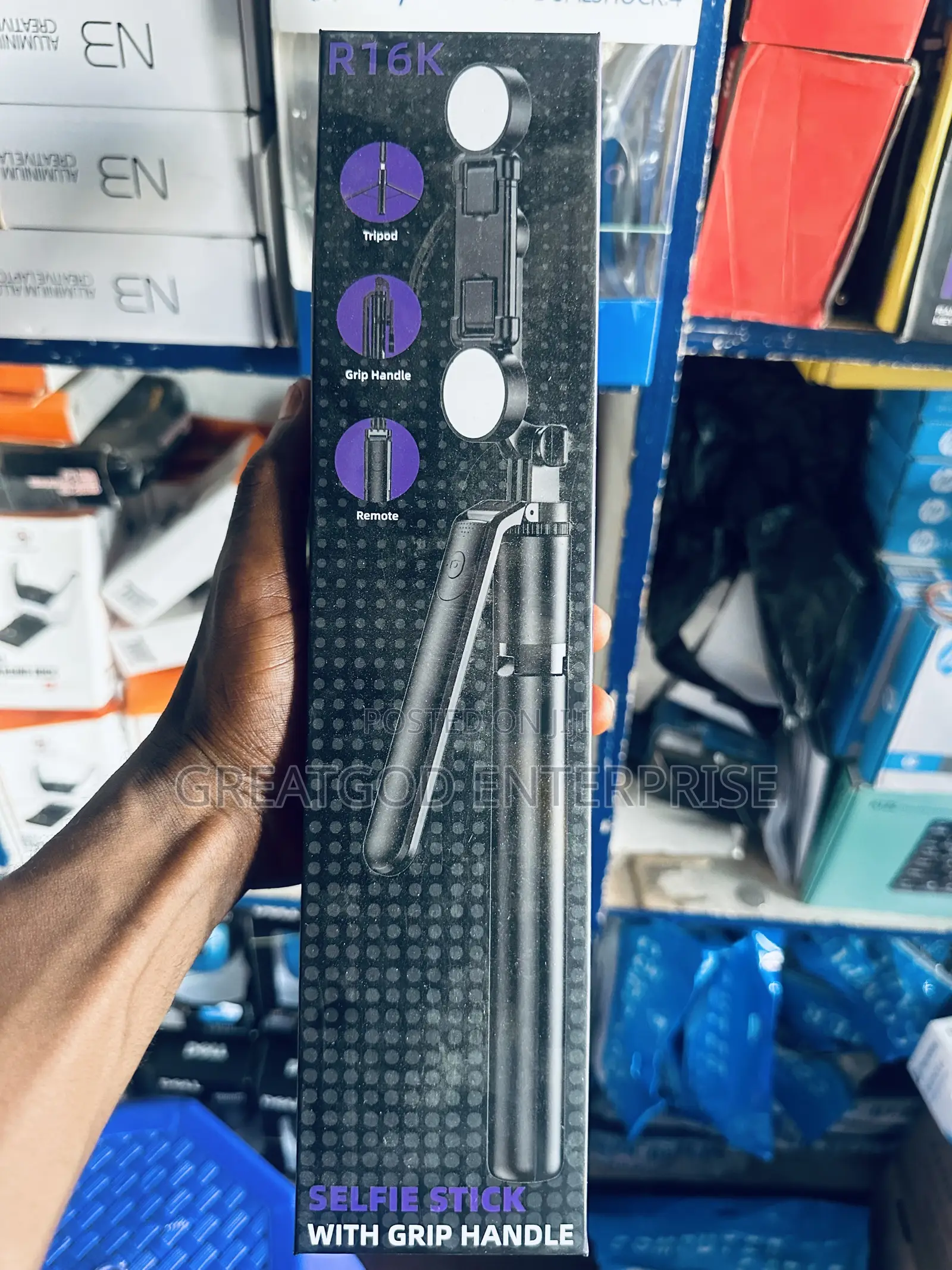 R16D Selfie Stick Tripod With Grip Handle
