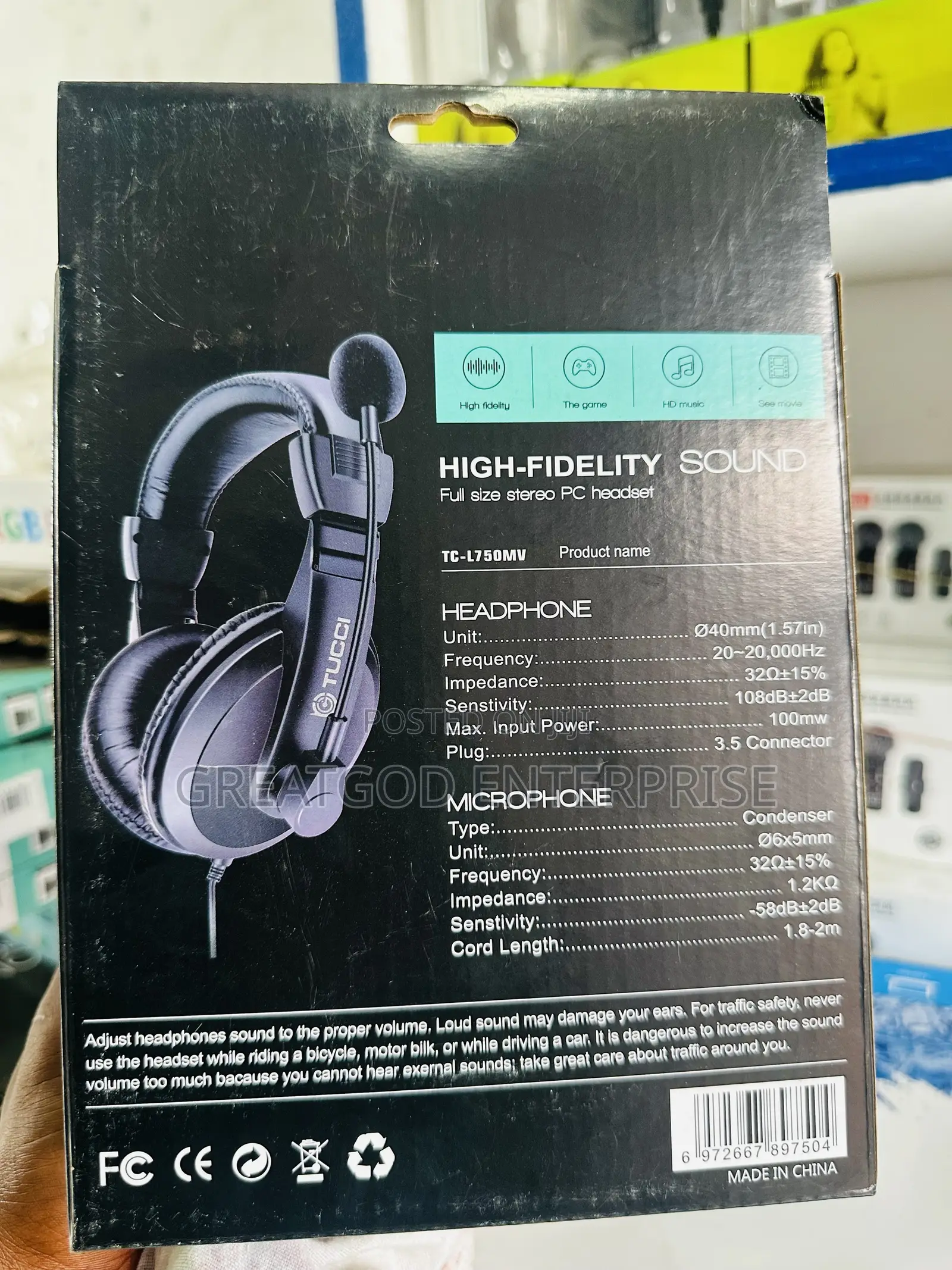 Tucci TC-L750MV Stereo PC Headset