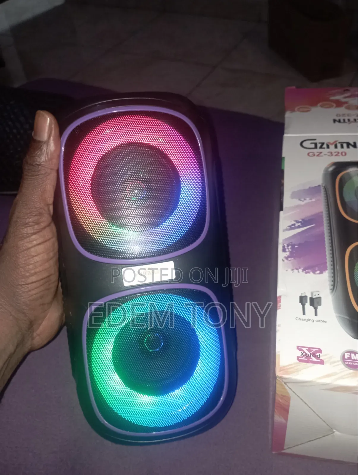GZMIN GZ-320 Portable Wireless Dual-Speaker Party Box With RGB LED