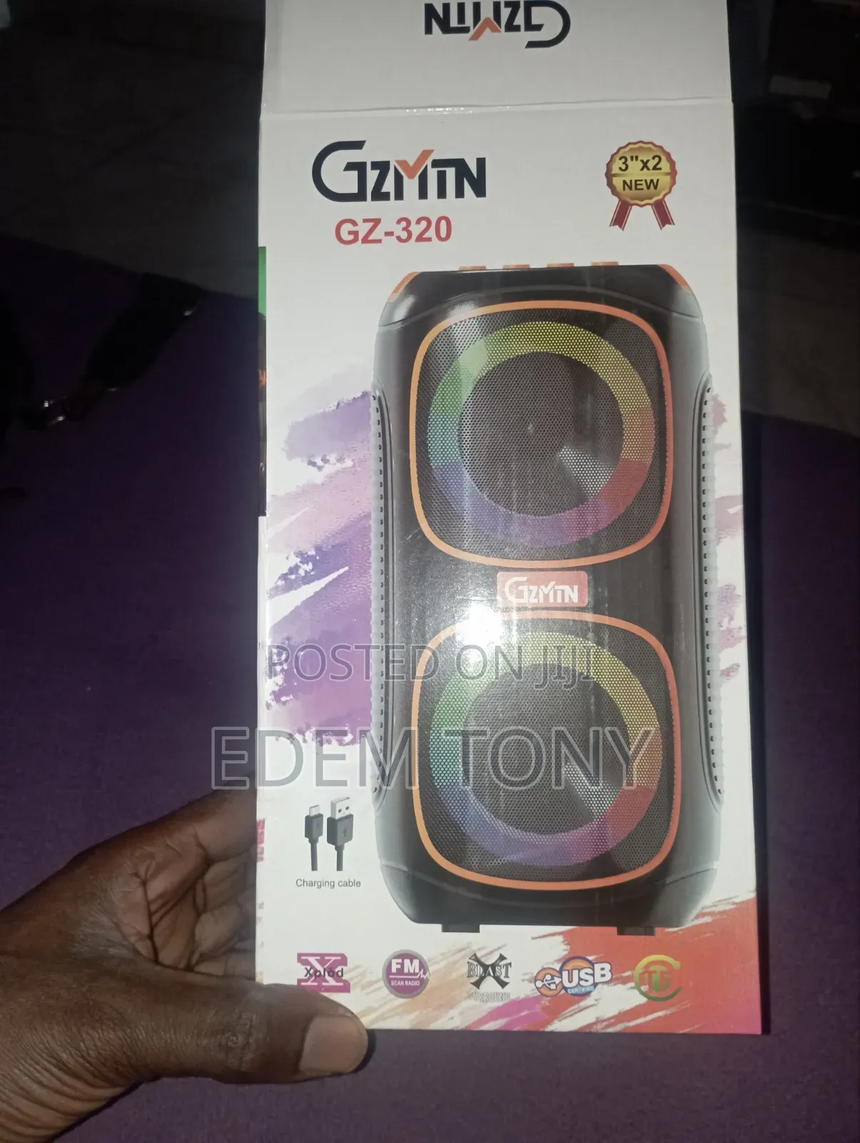 GZMIN GZ-320 Portable Wireless Dual-Speaker Party Box With RGB LED