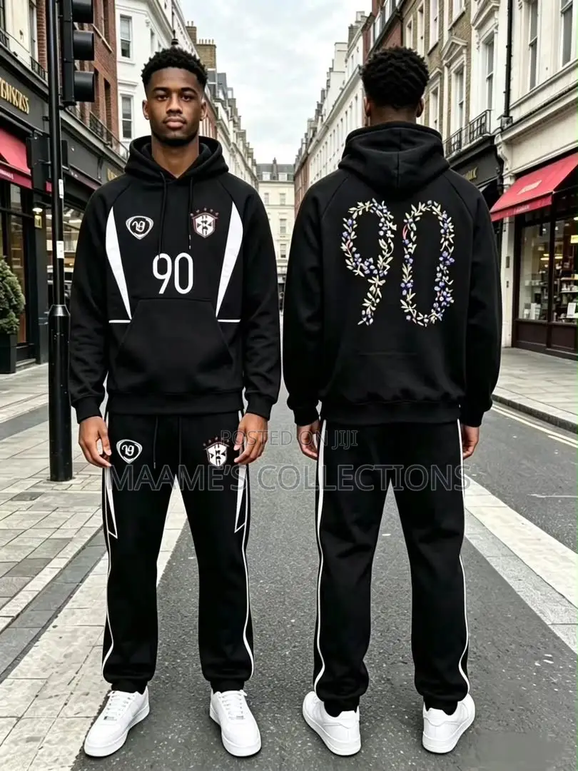 Men’s 90 Graphic Hoodie Jogger Tracksuit Set