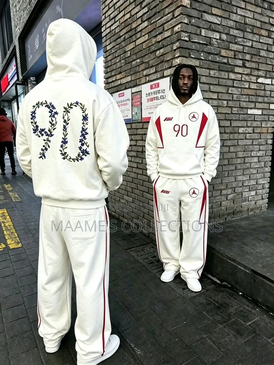 Men’s 90 Graphic Hoodie Jogger Tracksuit Set