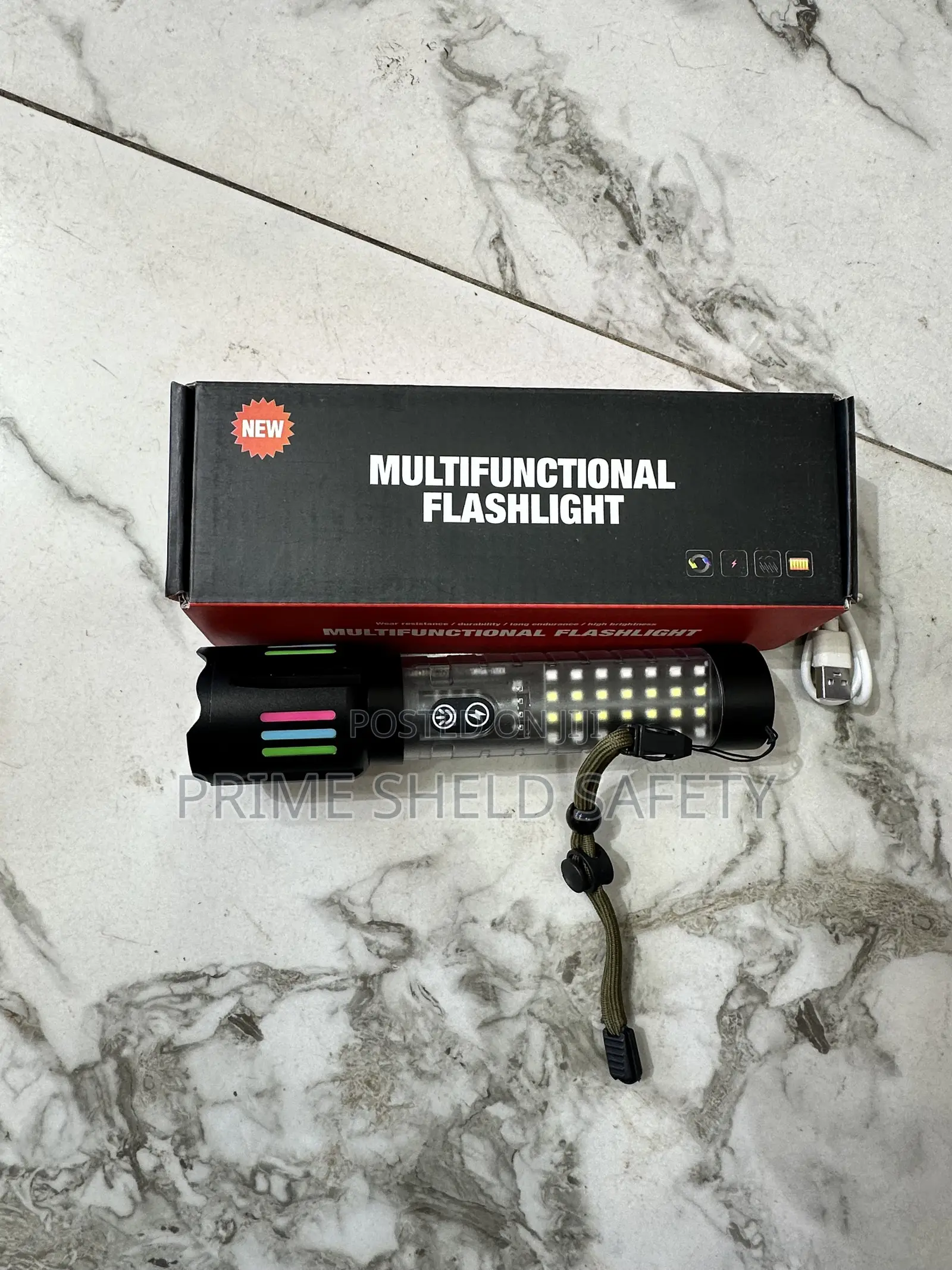 Multifunctional Rechargeable LED Flashlight