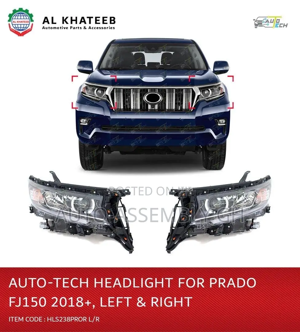 Land Cruiser Prado Headlight PAIR 2018,2019,2020,2021,2022