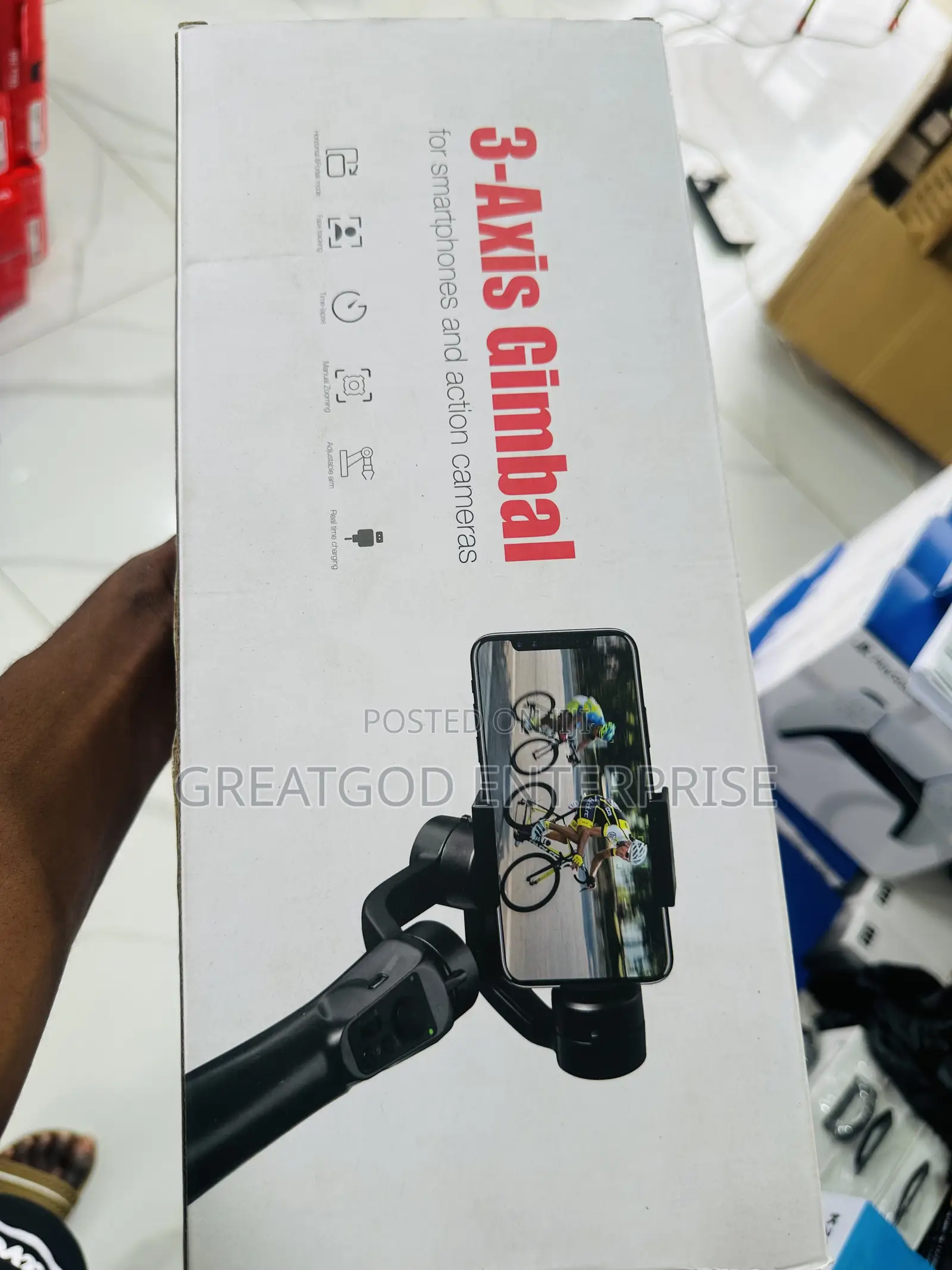 3-Axis Gimbal Stabilizer for Smartphones and Action