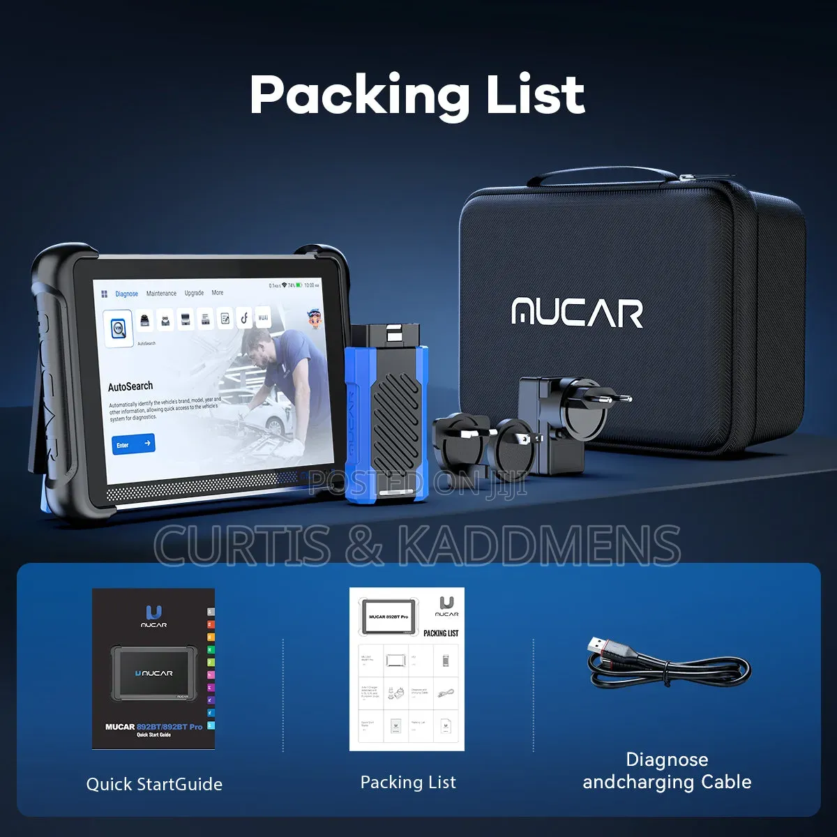 Mucar 892bt PRO AI Bi-Directional OBD2 Diagnostic Scanner (Topology)