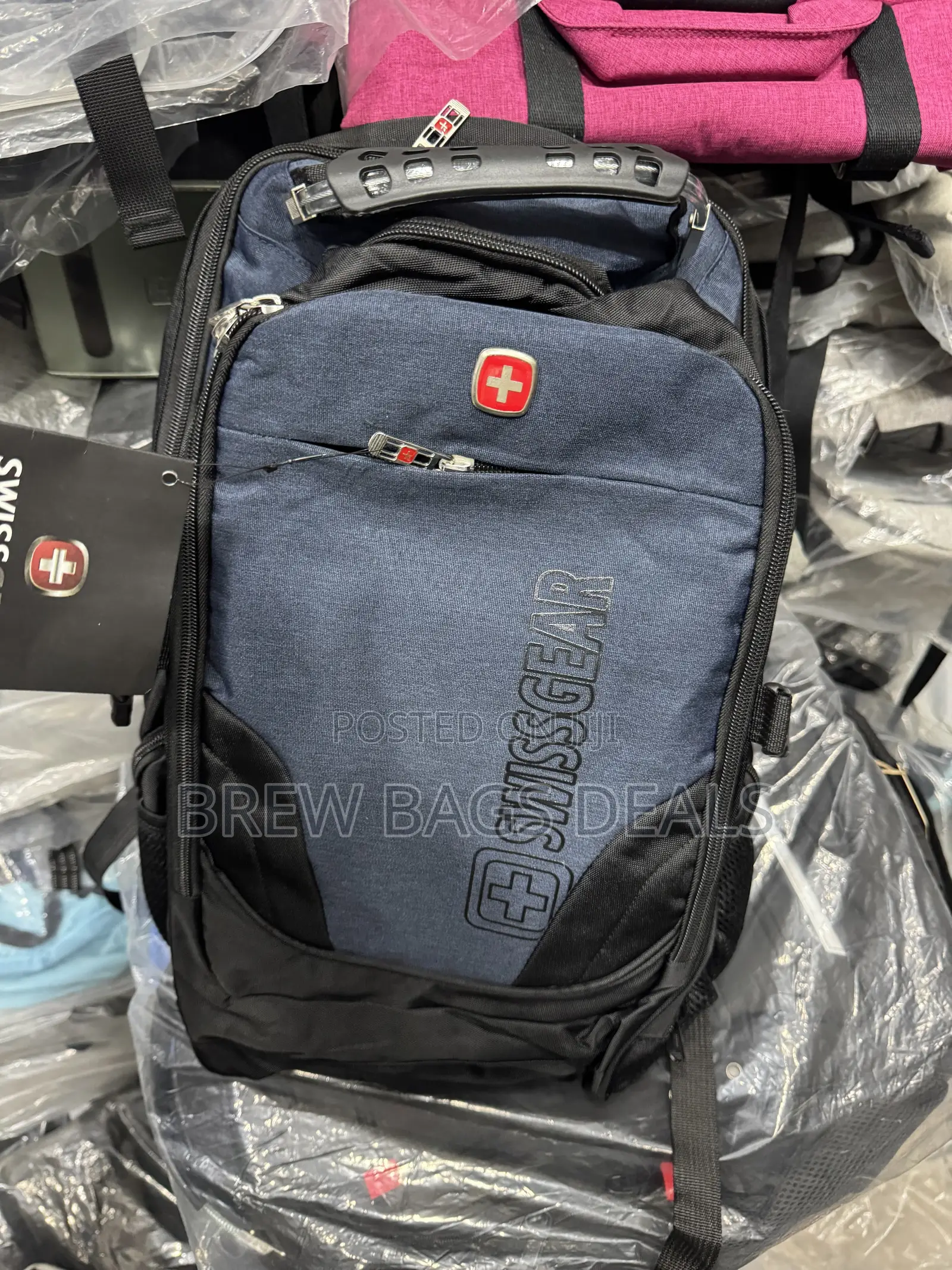 Original Quality Swiss Gear Backpack With Rain Coat Cover USB Bag