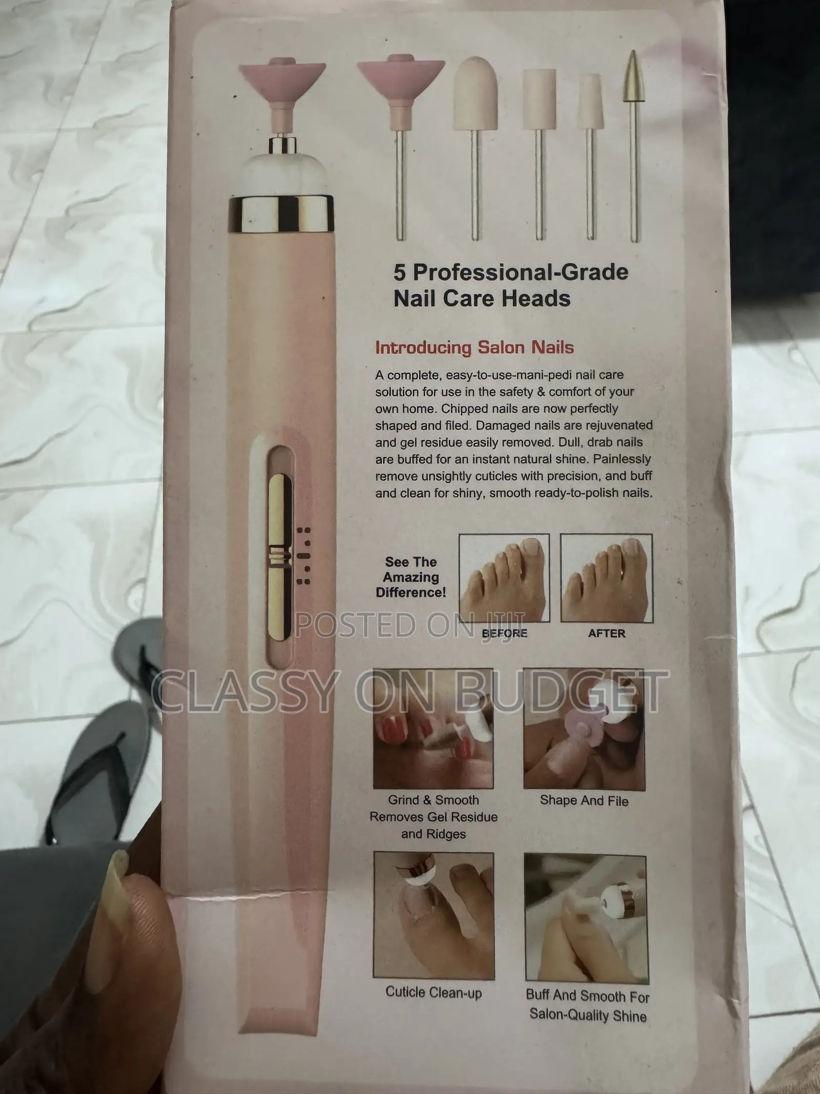Rechargeable Personal Nail Care- Pedicure/Manicure Tools Set Nail File