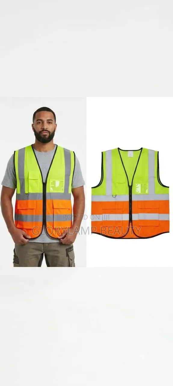 High Visibility Reflective Safety Vest – Neon Green & Orange Work Vest
