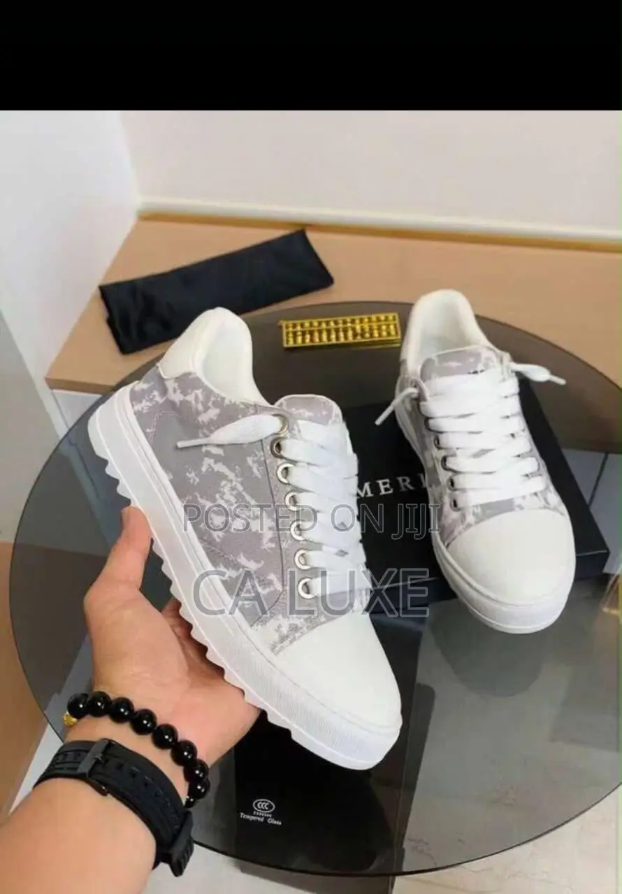 Numeris Atelier Cloud Grey and White Canvas Unisex Sneakers