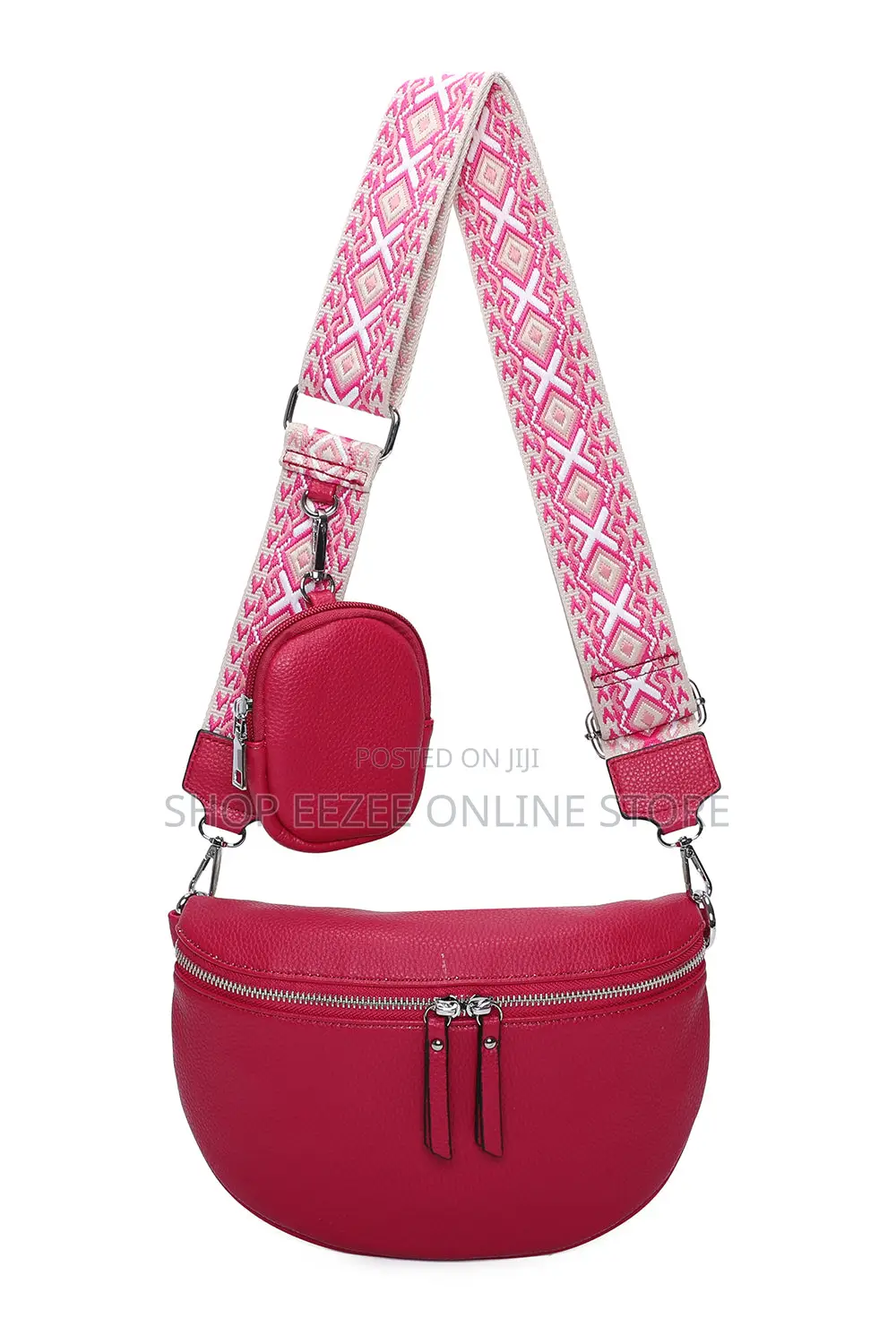 Women and Girls Double Zip Crossbody Bags With Mini Purse