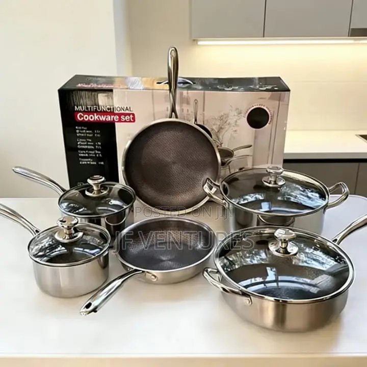 10pc Stainless Steel Multifunctional Cookware Set