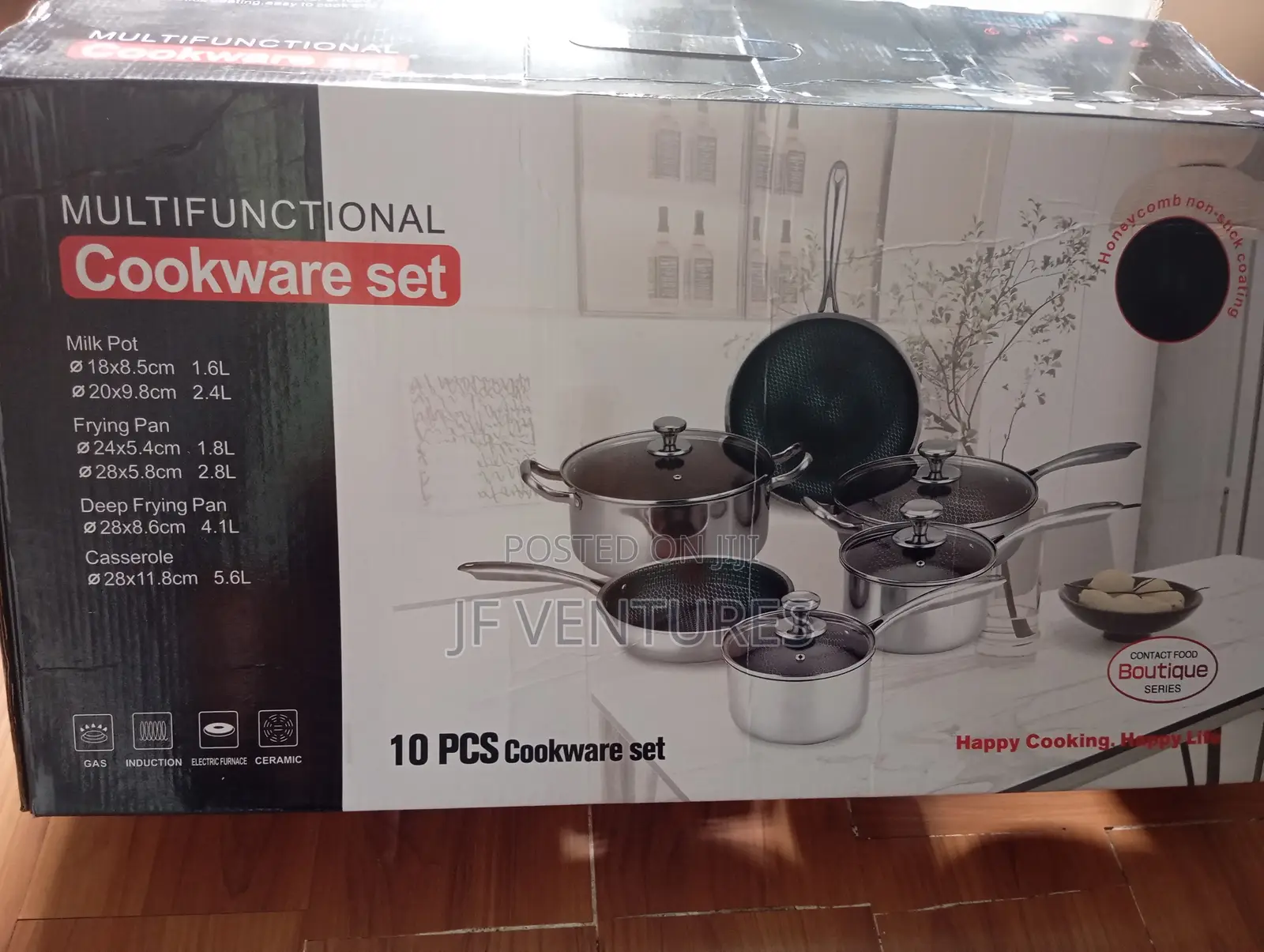10pc Stainless Steel Multifunctional Cookware Set