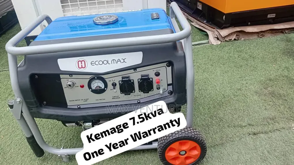 Ecoolmax 7.5kVA Petrol Generator – Dependable Power 7.5kva