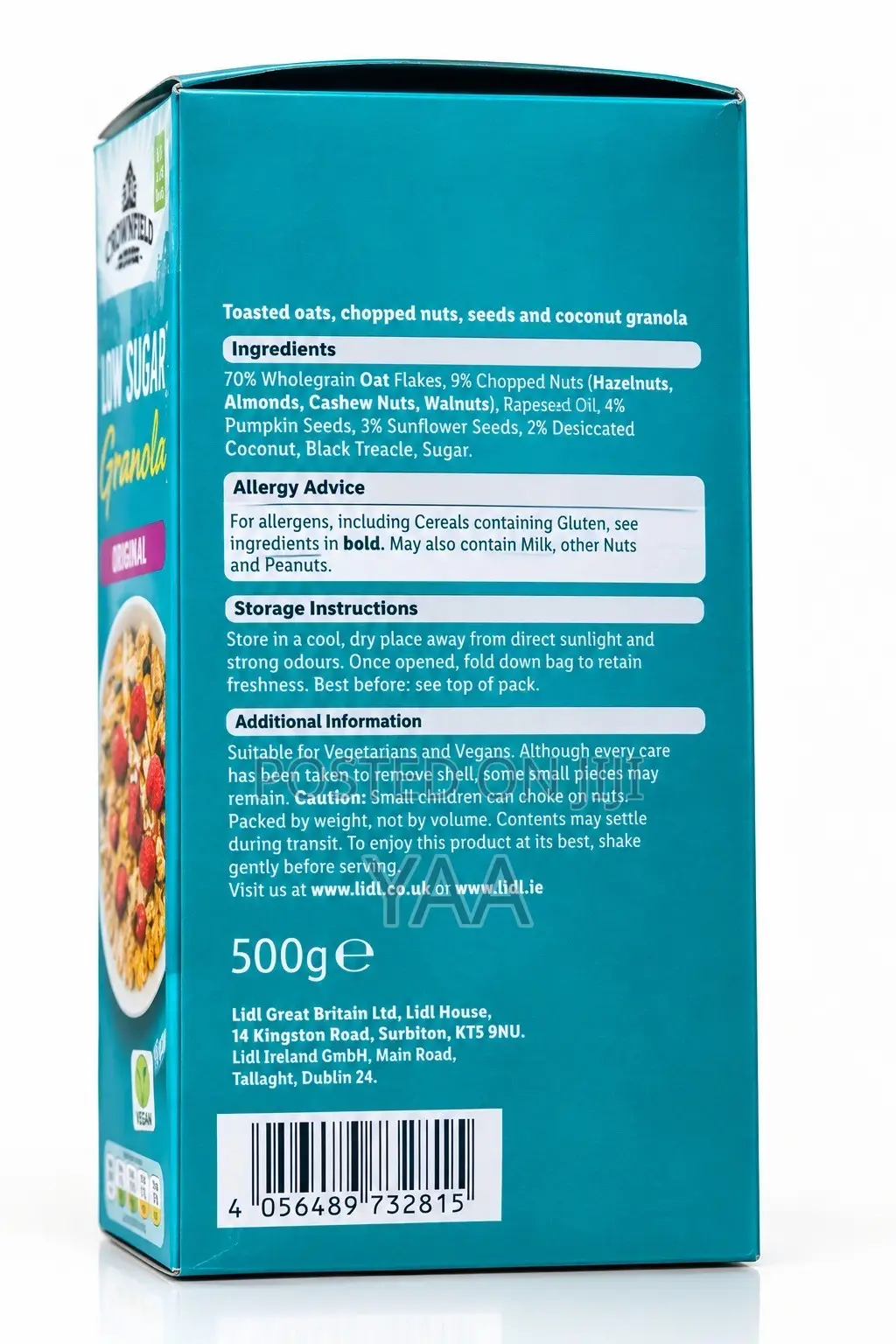 Crownfield Low Sugar Granola