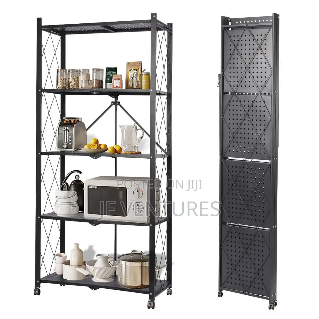 5 Tier Foldable Metal Kitchen Rack