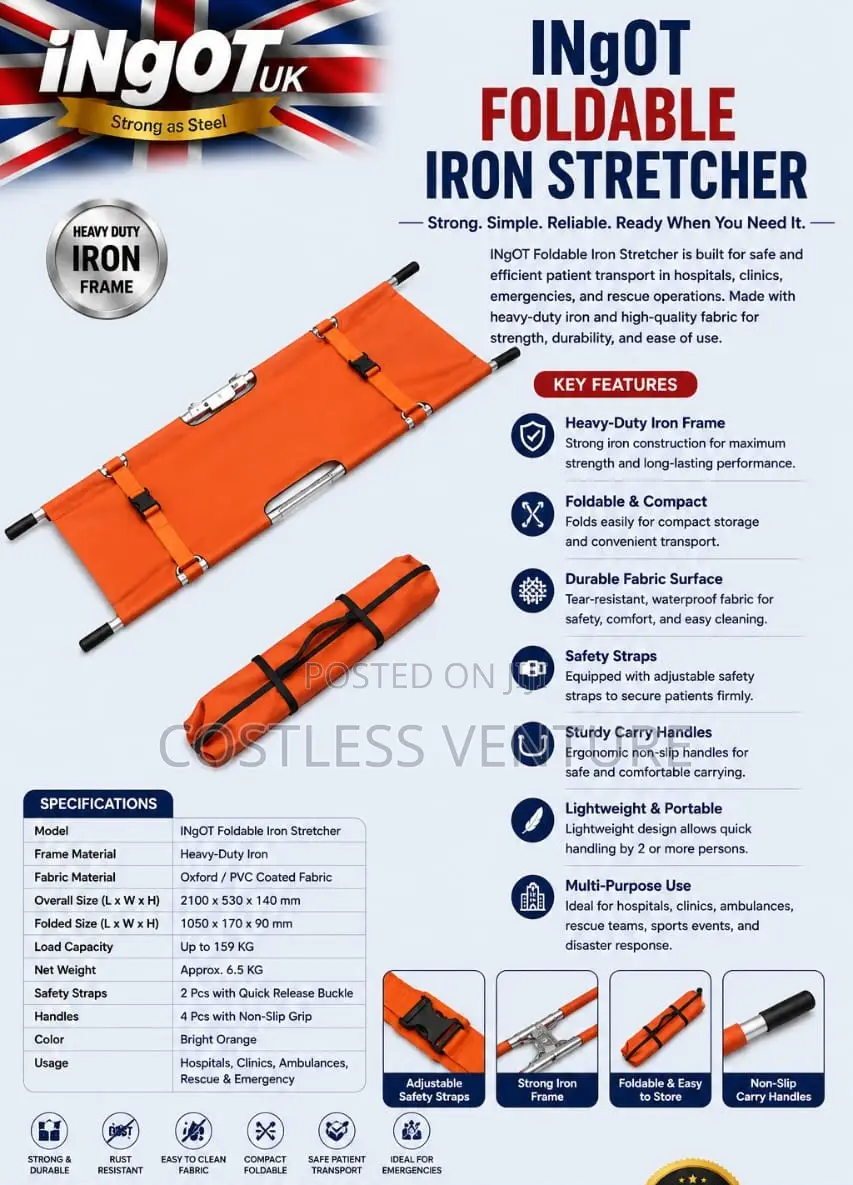 Ingot Foldable Iron Stretcher