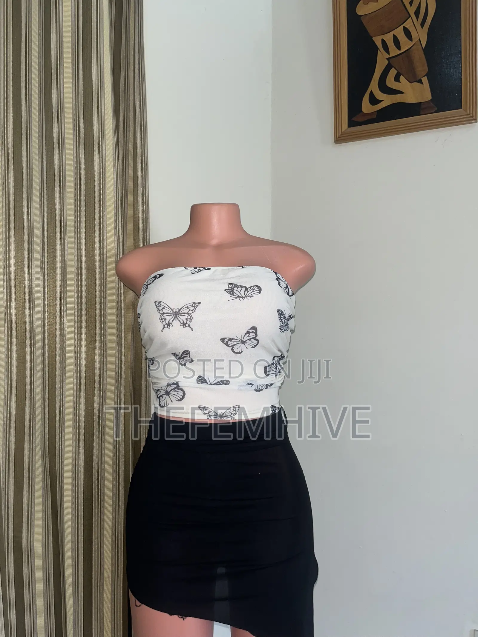 Butterfly Printed Tube Top