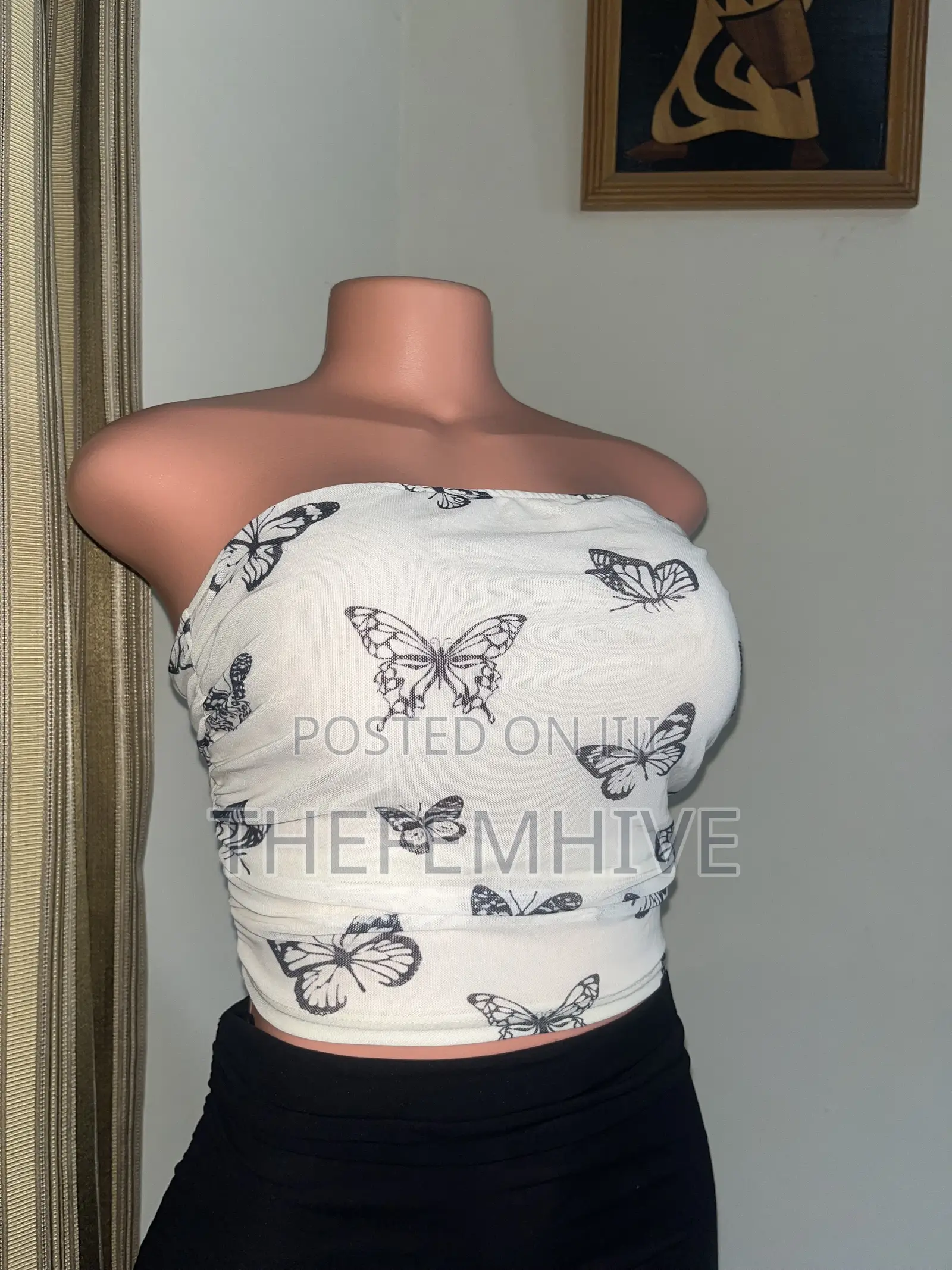 Butterfly Printed Tube Top