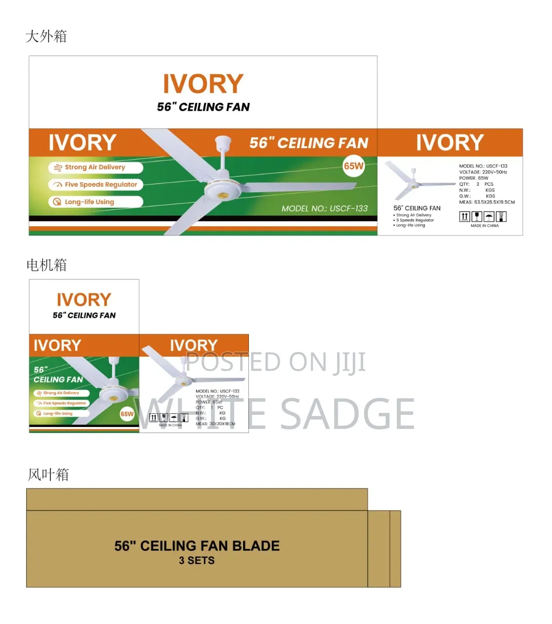 Ivory Celing Fan