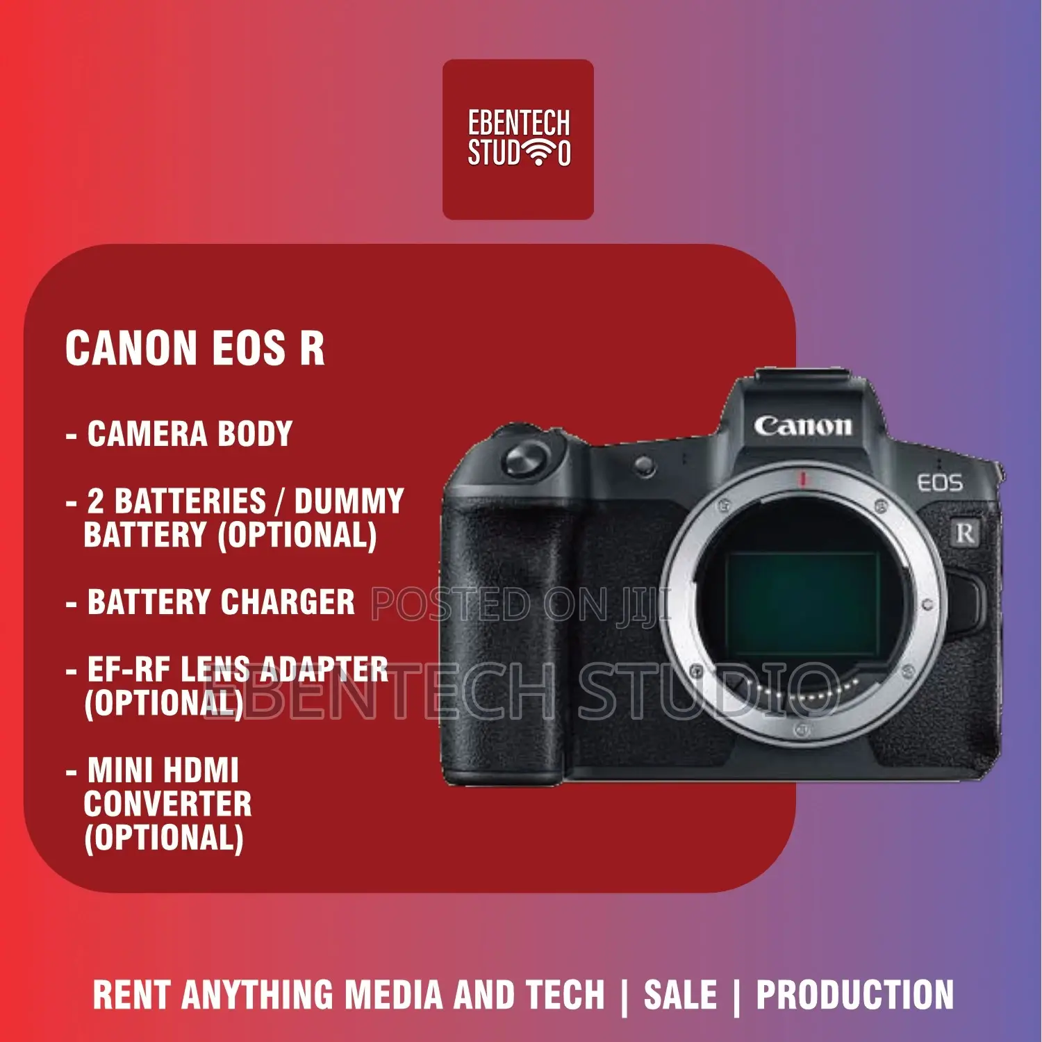 Canon Eos R Camera for Rent