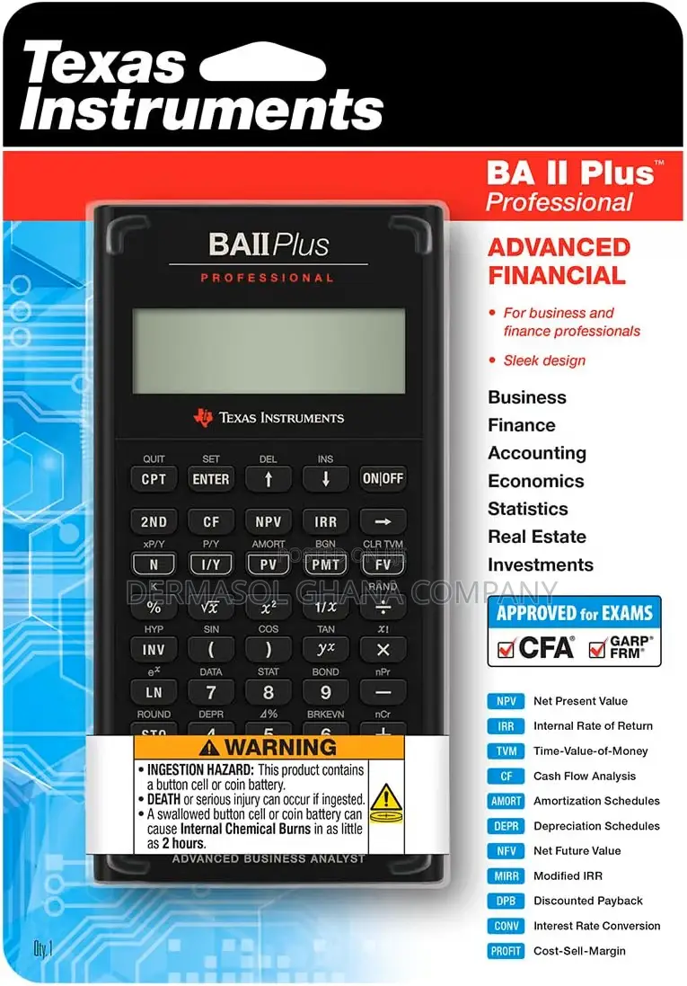 BA II Plus Professional Financial Calculator Texas Instruments