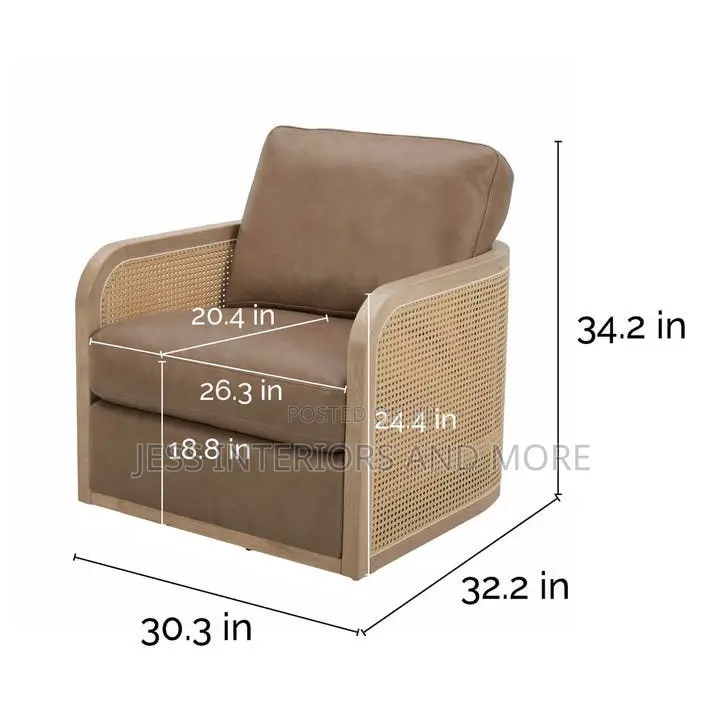 Swivel Leather Chair (Aiden Ivy Harley )