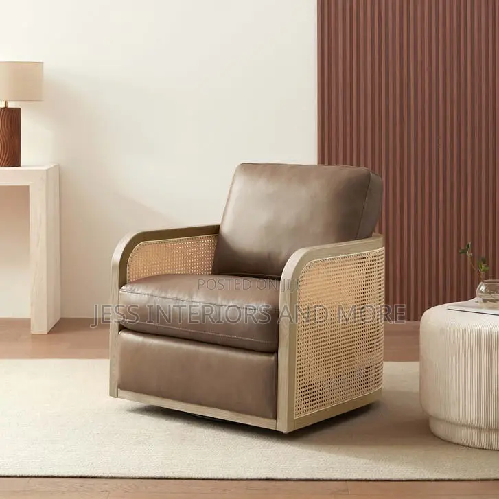 Swivel Leather Chair (Aiden Ivy Harley )