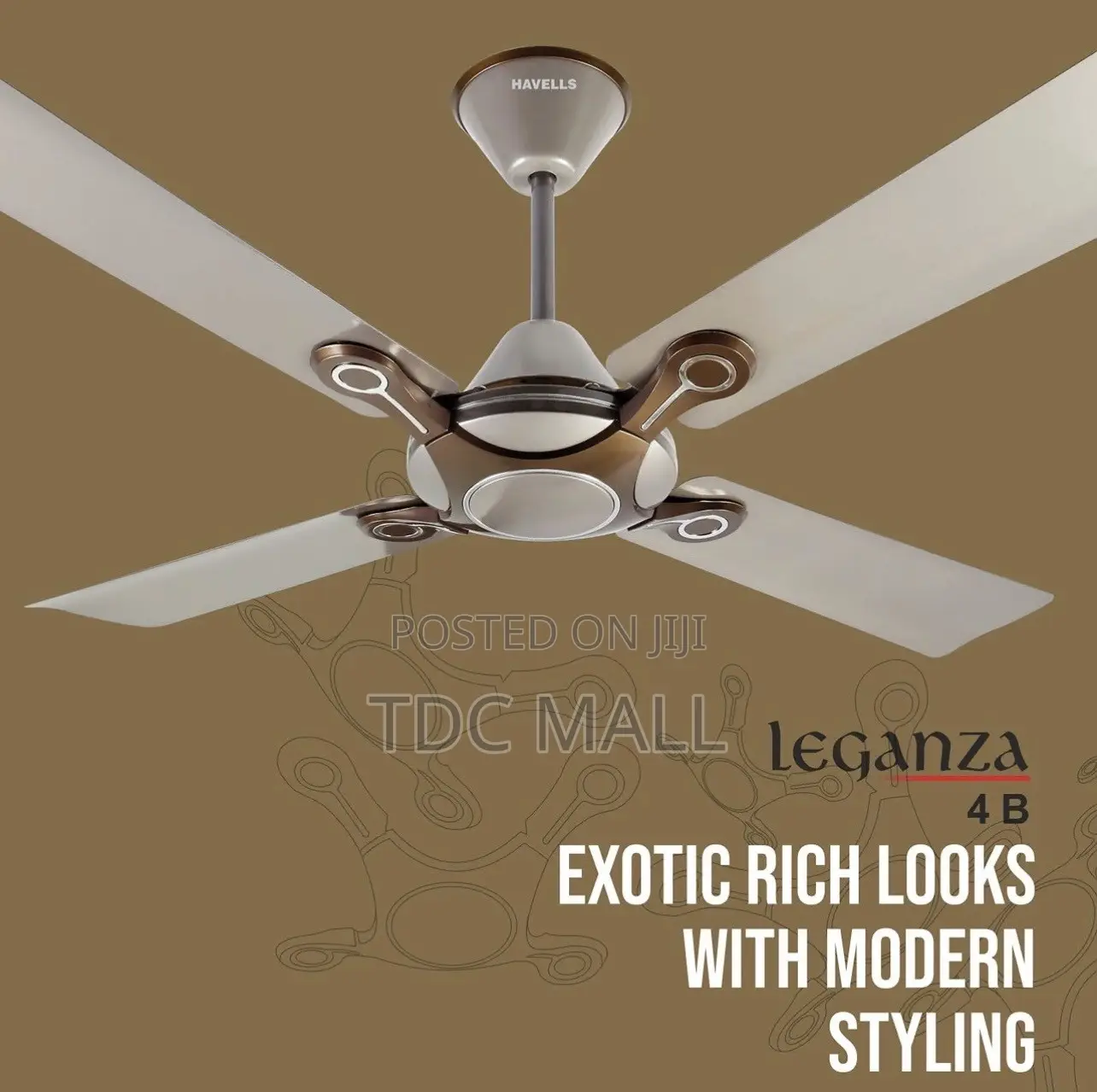 Elegant Ceiling Fan for Modern Home Decor - 85% Copper