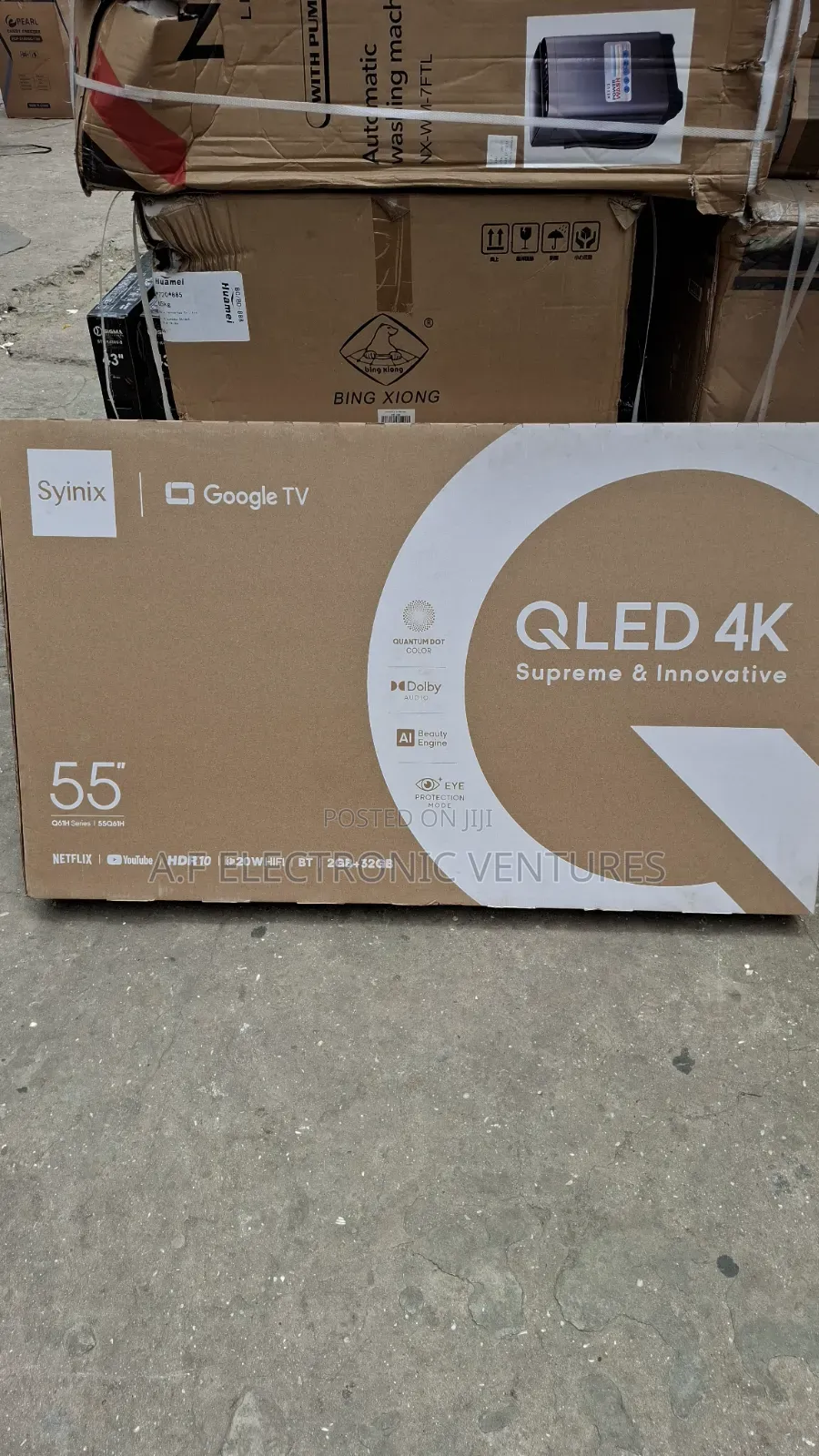 Syinix 55-Inch QLED Google Android Smart TV