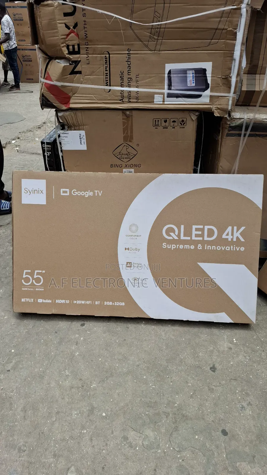 Syinix 55-Inch QLED Google Android Smart TV