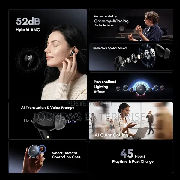 Oraimo SpaceBuds 2 AI Smart 45hrs Playtime True Wireless Earbuds