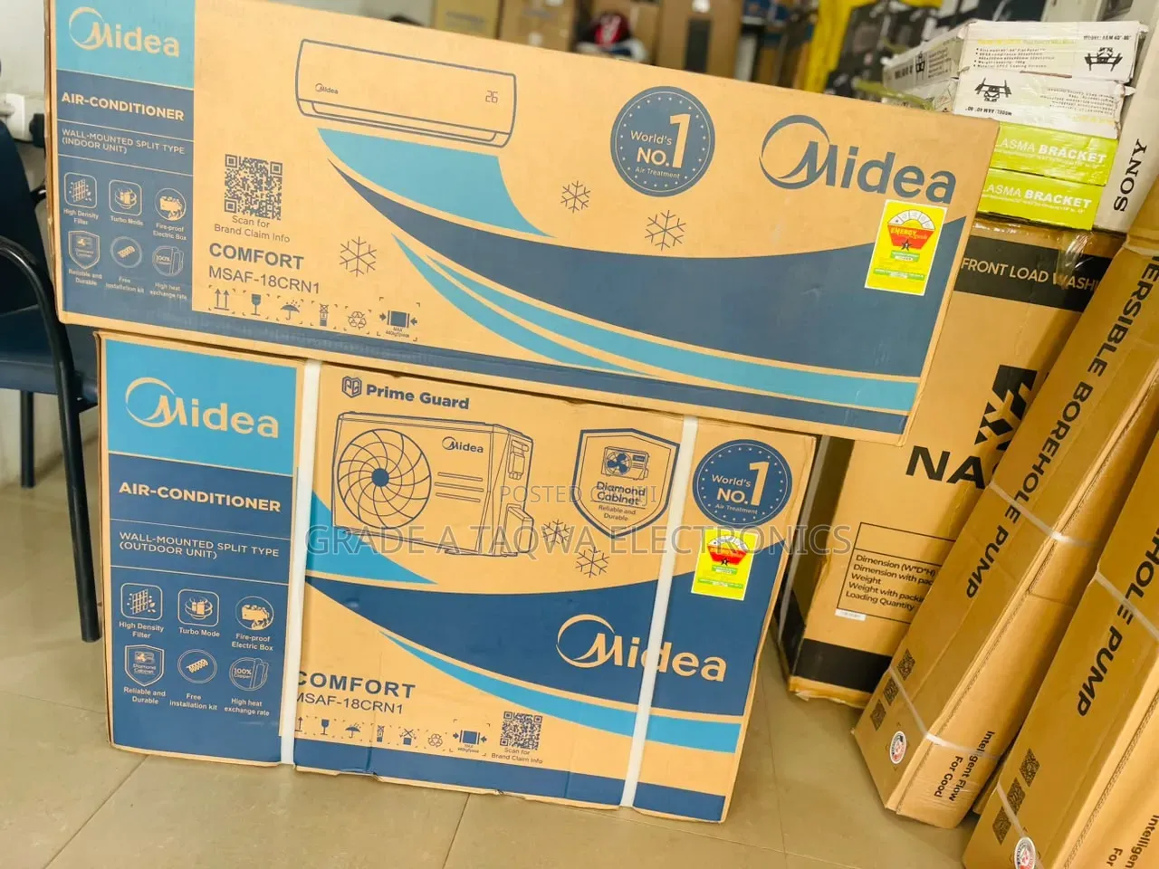 Eco-Friendly R410A Gas Refrigerant Midea 2.0HP Split Air Conditioner