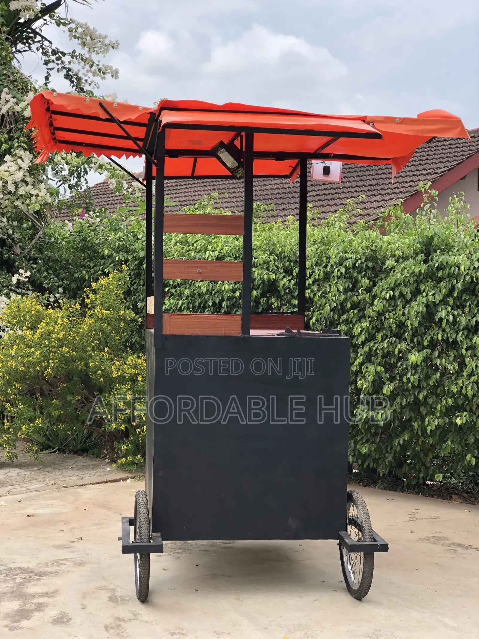 Food Stand With Bulit in Stove and Gas Cylinder Line