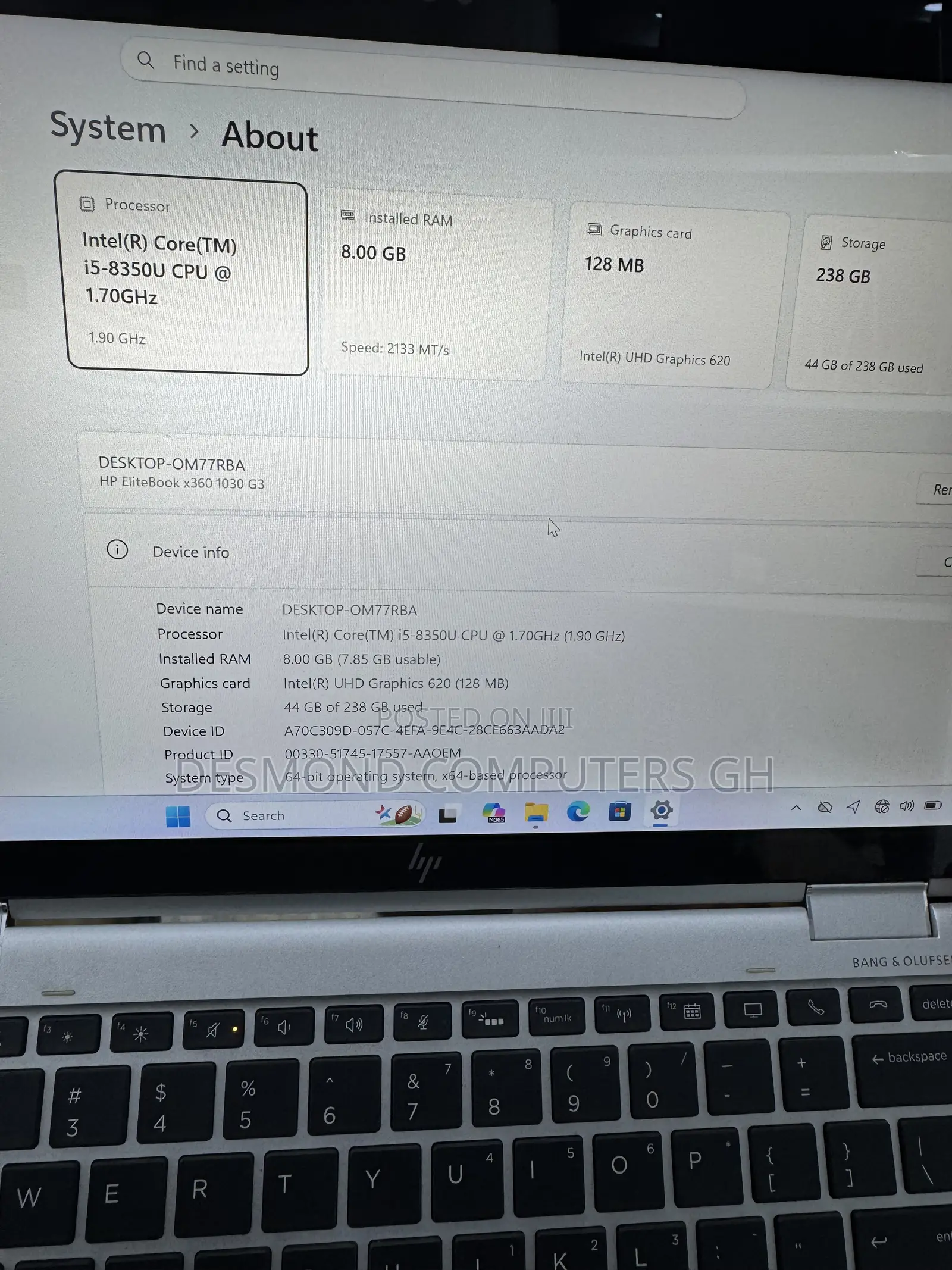 Laptop HP EliteBook X360 1030 G3 8GB Intel Core i5 SSD 256GB