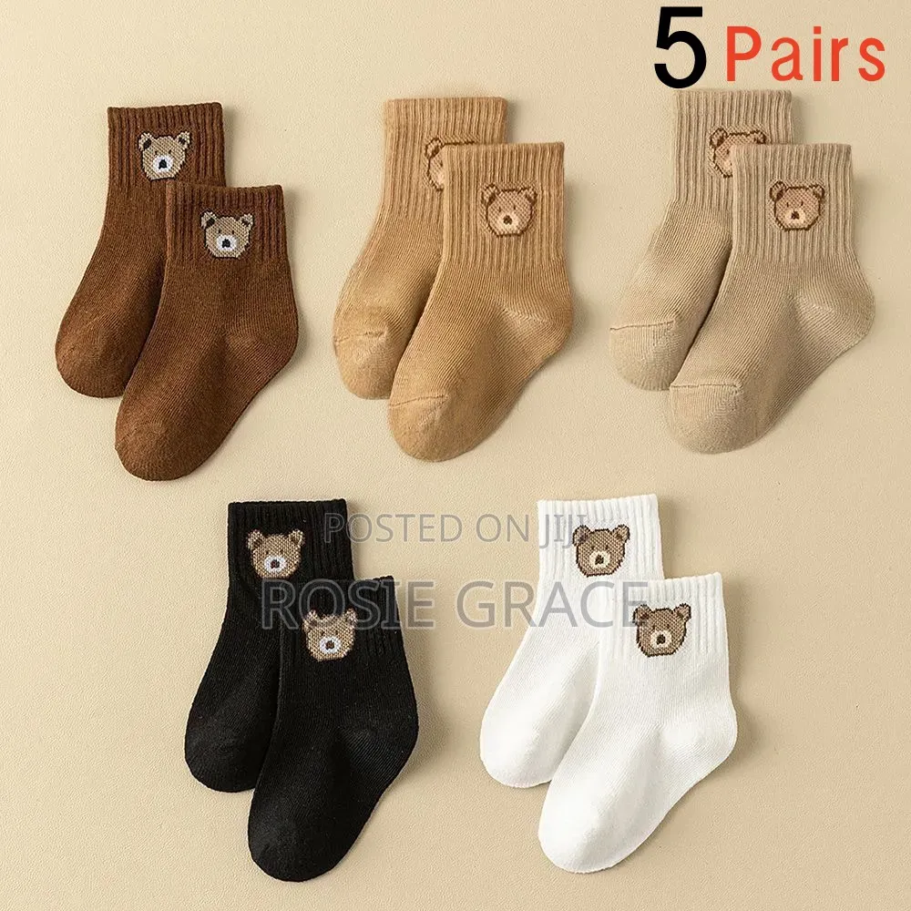 5 Pair Socks for Ages 1-3