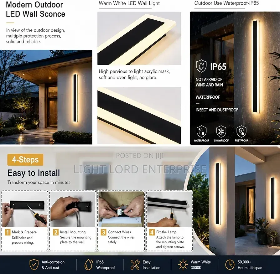20,000 Hours Lifespan 3feet Wall Light