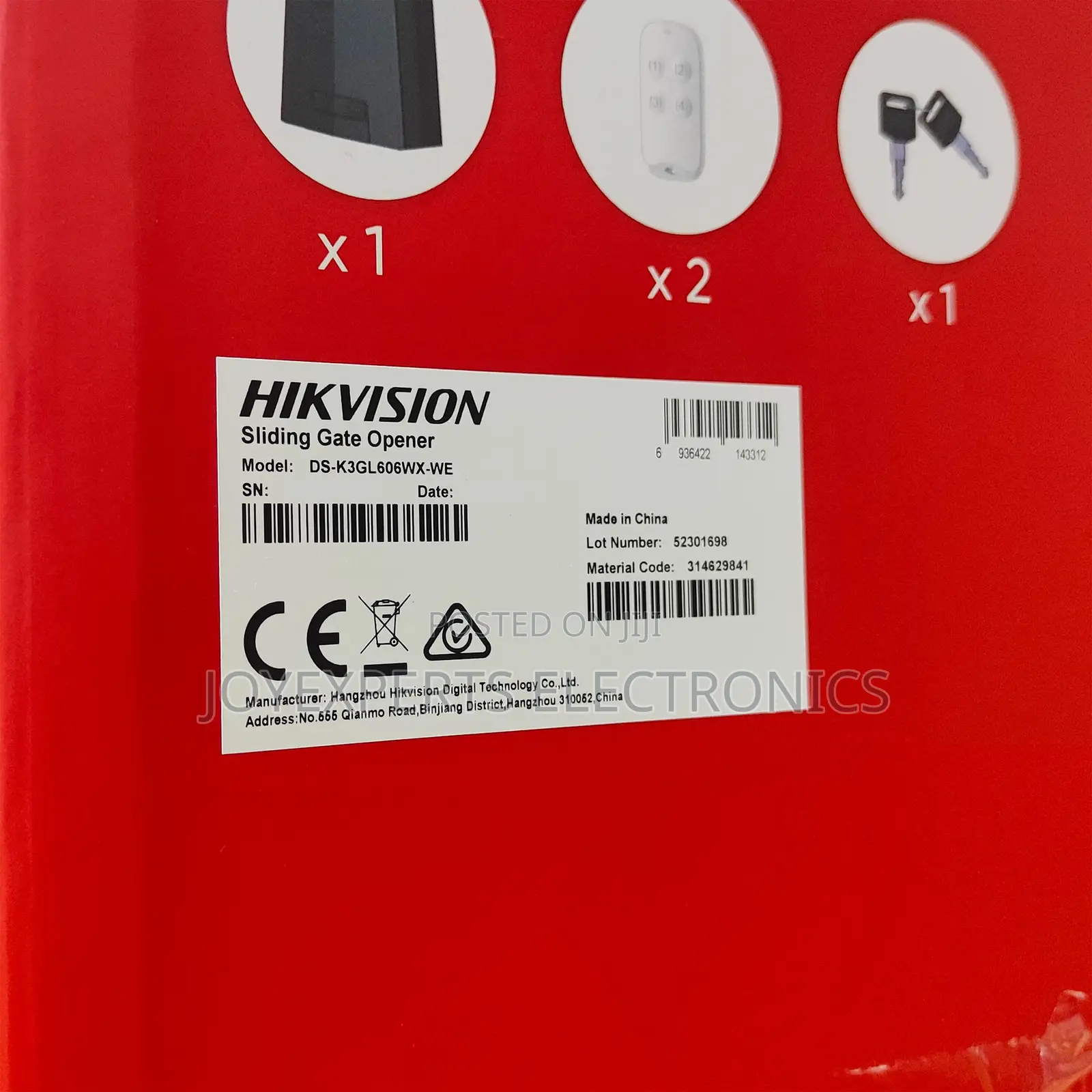 Hikvision Sliding Smart Gate Opener KIT + 4M Rails 2 Backup Battery