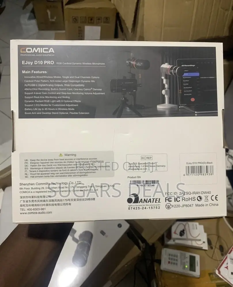 Comica Ejoy D10 Pro RGB Cardioid Dynamic Wireless Mic
