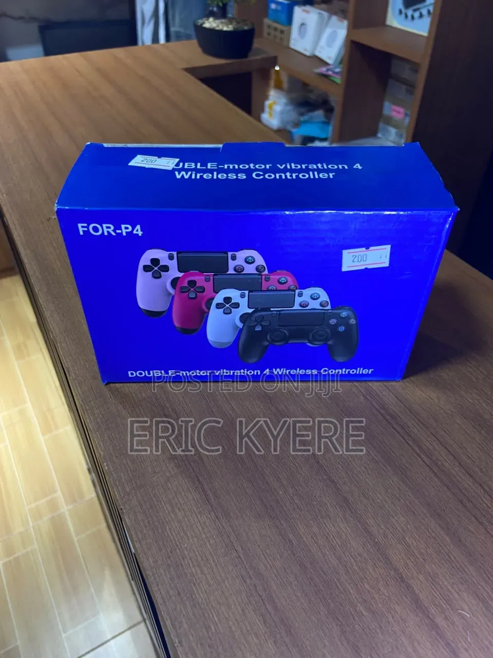 Wireless Controller for PS4 - Double-Motor Vibration Gamepad (Black)