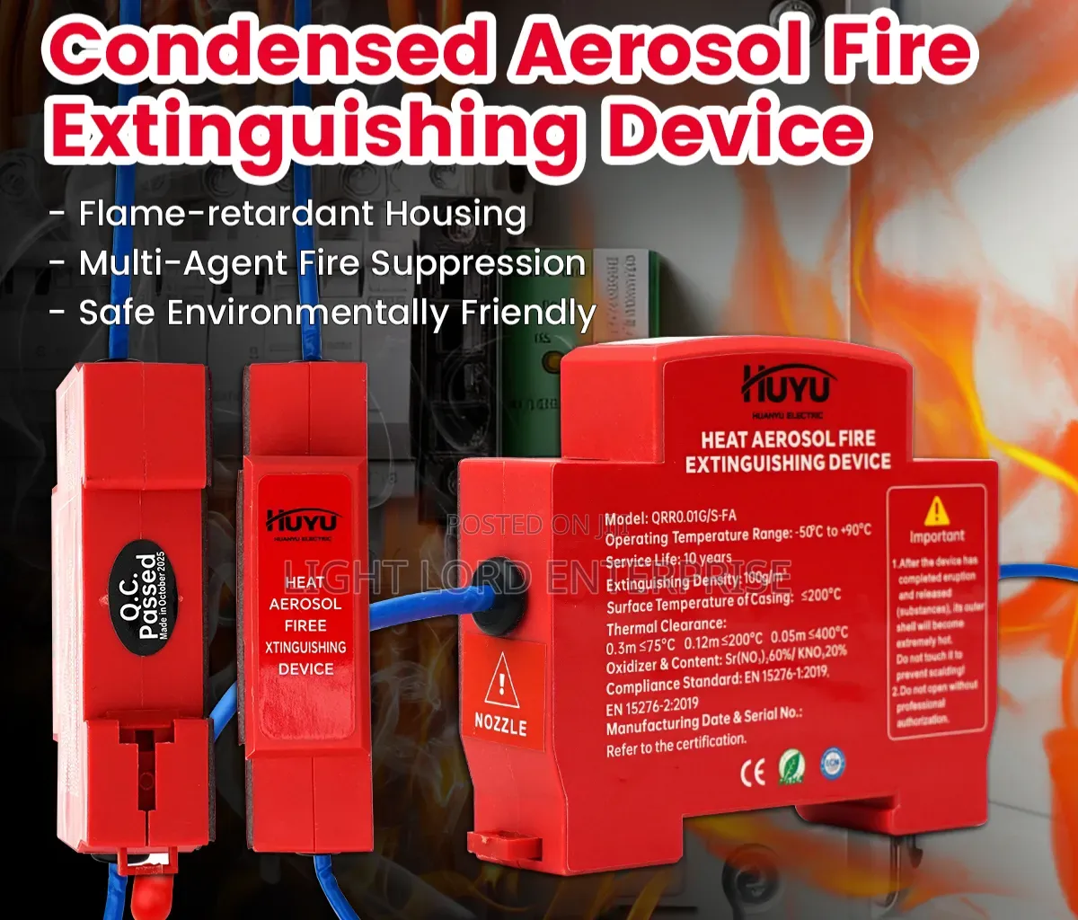 Condensed Aerosol Fire Extinguisher Device for All Homes