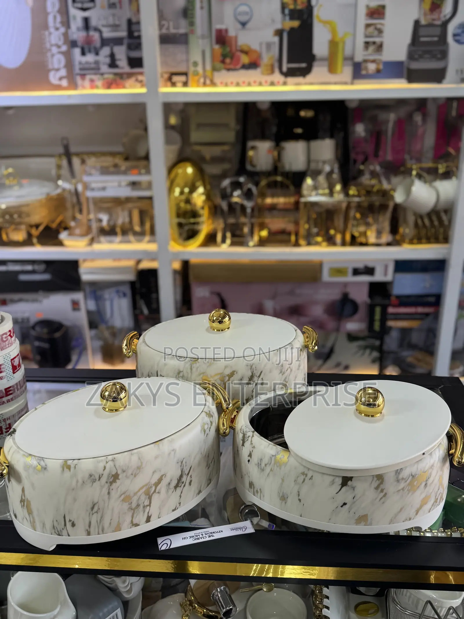 3pcs Luxury Marble Food Warmer