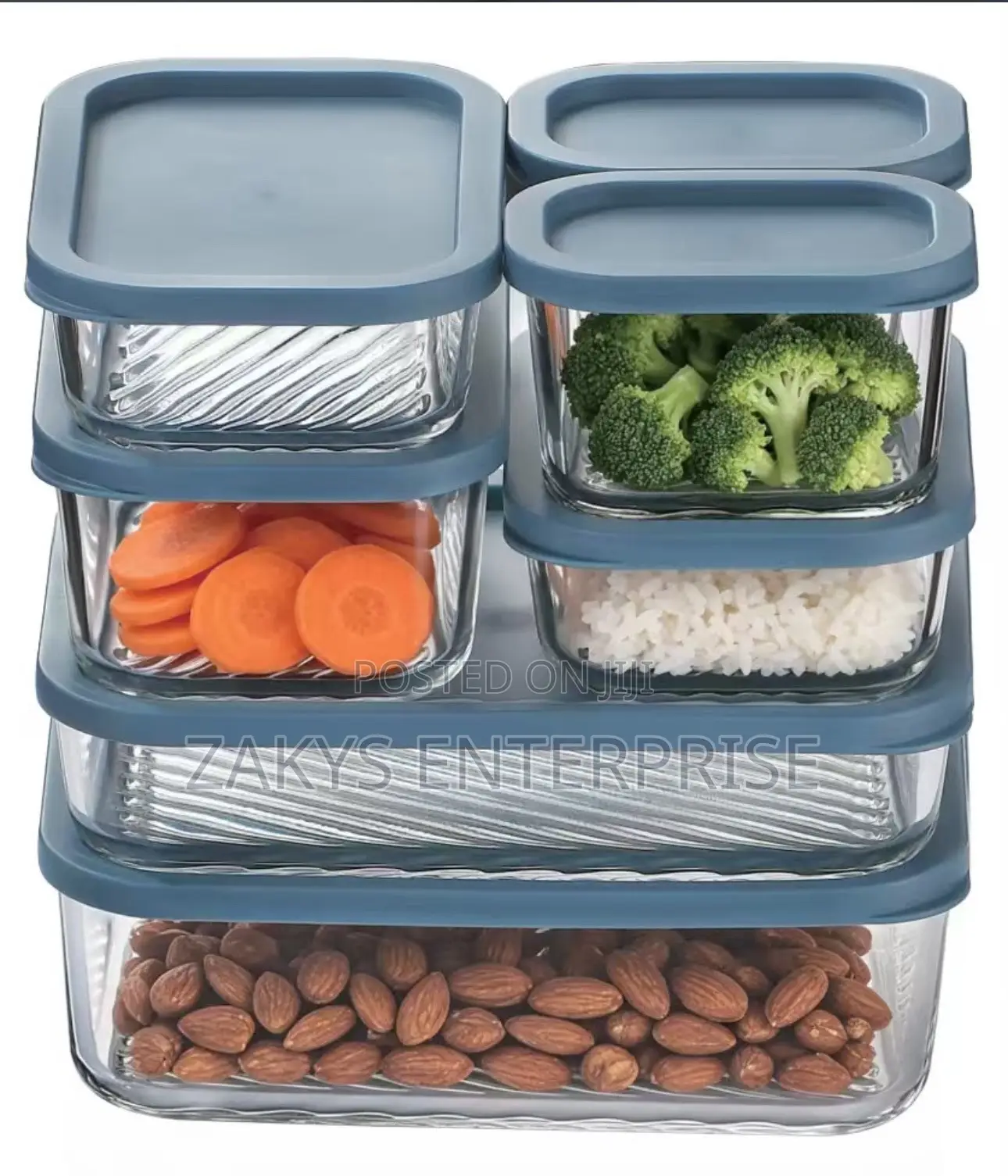 Modular 7set Glass Storage Bowls
