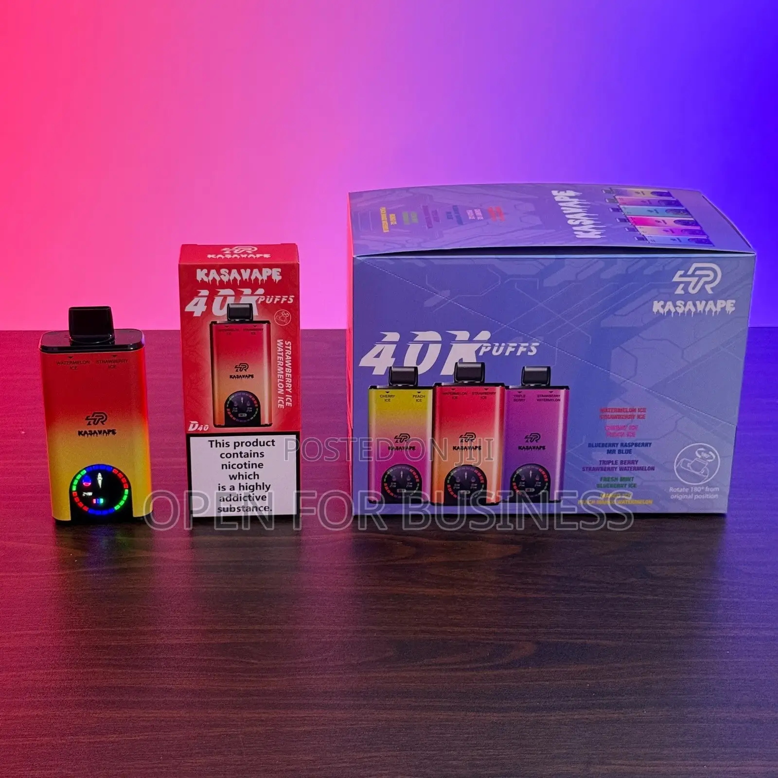 Kasavape 40,000 Puffs | Watermelon Ice Strawberry Ice | GHS 220